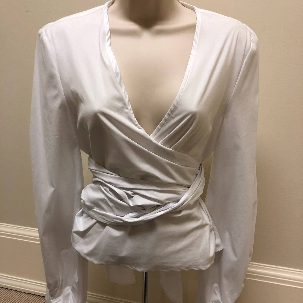 Scripted Wrap Around Top